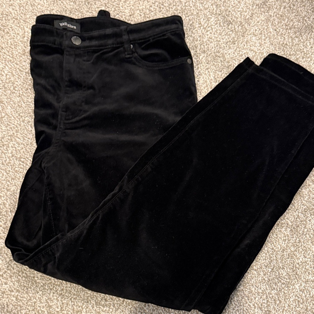 Black Velvet Pants